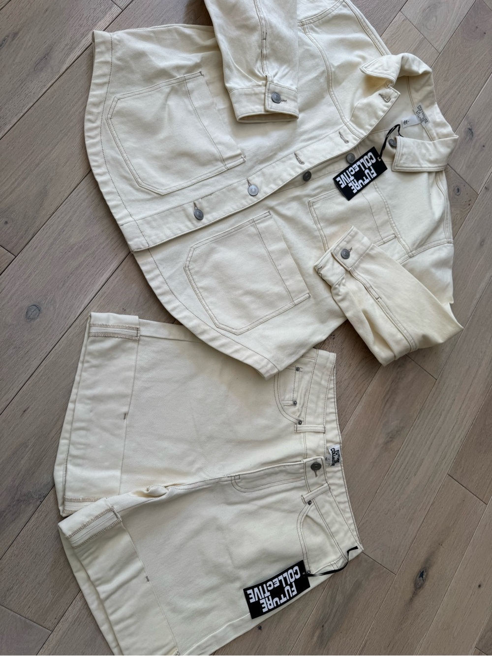 Pure Collective High Waist Women’s Shorts in Cream